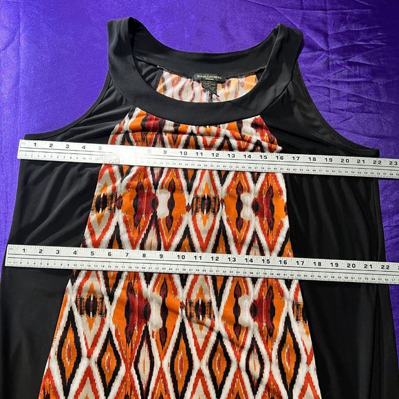 📌Susan Lawrence Maxi Plus Size Slim Looking Silhouette Dress & Geometric Print - Picture 9 of 13